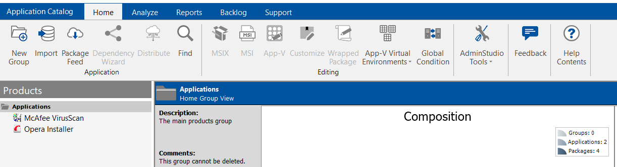 Application Manager’s Ribbon Interface